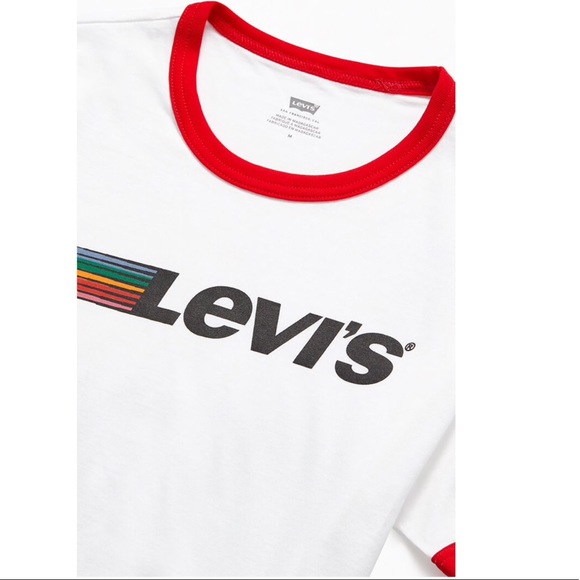 Levi’s Retro Ringer Rainbow Logo Tee - Picture 3 of 10